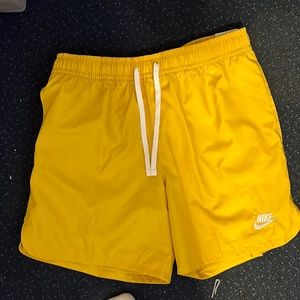 Nike Yellow Work-Out Shorts